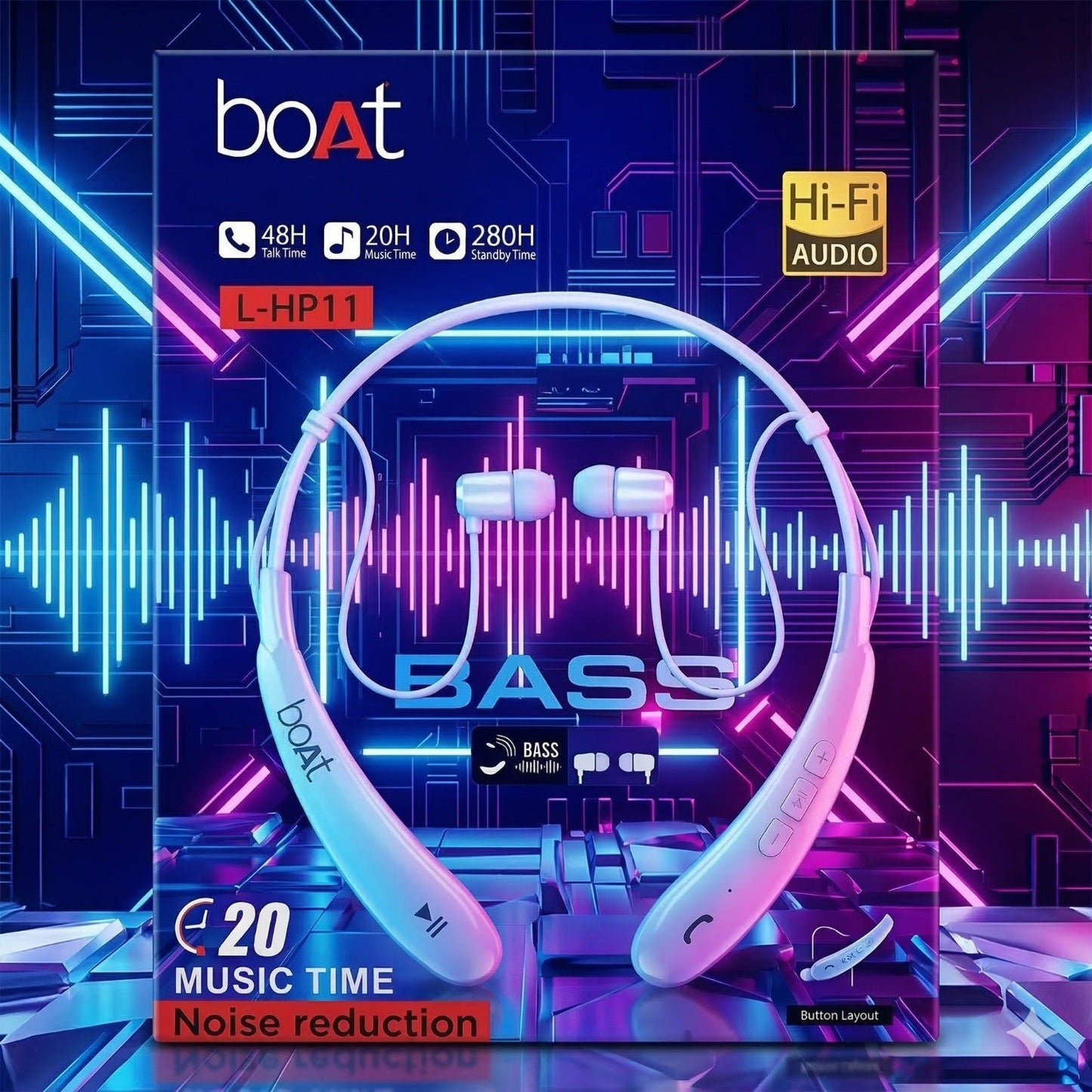 Neckband Boat Experience powerful bass, HD calls, and wireless